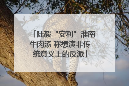 陆毅“安利”淮南牛肉汤 称想演非传统意义上的反派